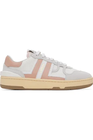 Lanvin White & Pink Clay Sneakers