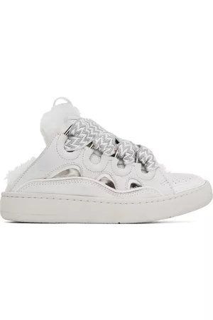 Lanvin White Curb Mule Sneakers