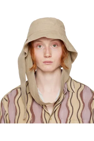 Jacquemus Beige Le Raphia 'Le Bob Bando' Bucket Hat
