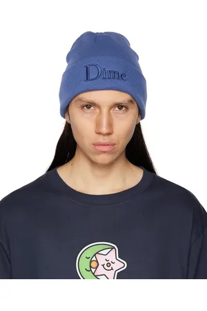 DIME Men Beanies - Blue Classic 3D Logo Beanie
