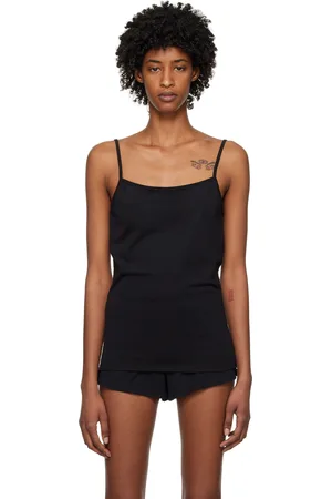 Sunspel Black Square Neck Camisole