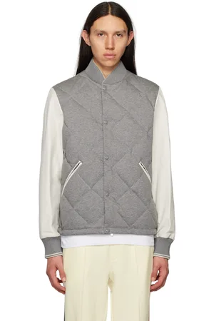 Moncler Gray Charente Down Bomber Jacket