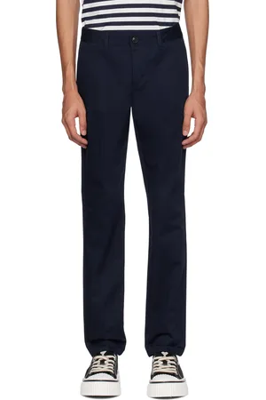 Ami Navy Straight-Leg Trousers
