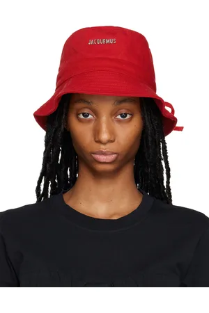Jacquemus Red Le Raphia 'Le Bob Gadjo' Bucket Hat