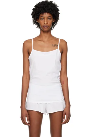 Sunspel Women Vests & Camis - White Square Neck Camisole