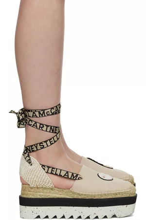 Stella McCartney Beige Gaia Little Black Bunny Espadrilles