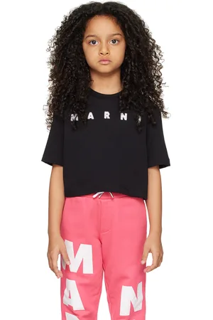 Marni Kids Black Sequinned T-Shirt