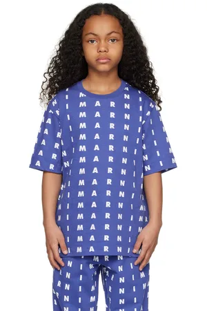 Marni Kids Blue Printed T-Shirt