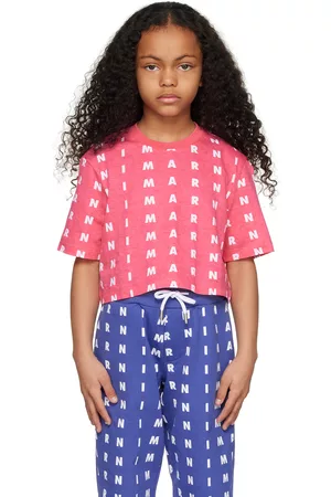 Marni Kids Pink Cropped T-Shirt