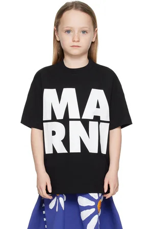 Marni Kids Black Printed T-Shirt