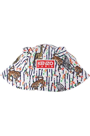 Kenzo Baby White Paris Patch Bucket Hat