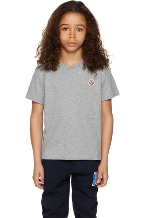 Moncler Kids Gray Patch T-Shirt