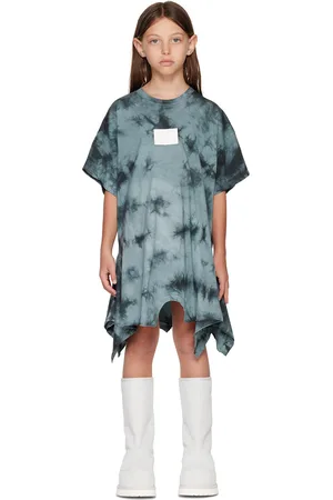 Maison Margiela Kids Gray Tie-Dye Dress