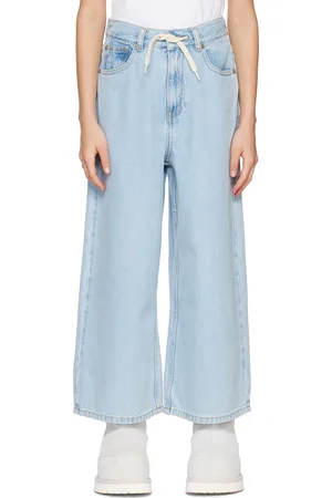 Maison Margiela Kids Blue Drawstring Jeans