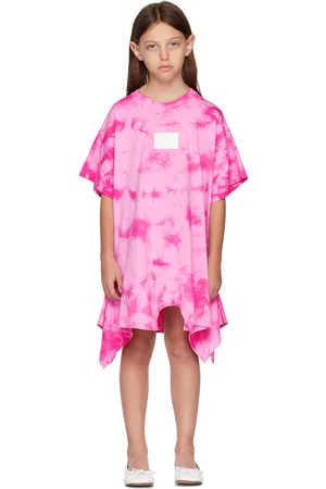 Maison Margiela Kids Pink Tie-Dye Dress
