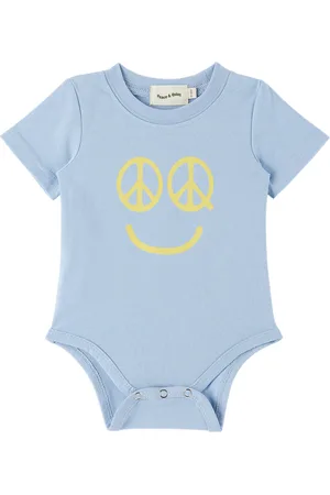 Museum Of Peace & Quiet SSENSE Exclusive Baby Blue Smiley Jumpsuit