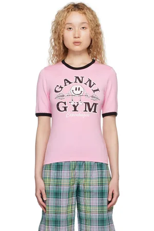 Ganni Women T-shirts - Pink 'Gym' T-Shirt