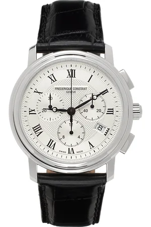 Frederique Constant Black & Silver Classics Quartz Chronograph Watch