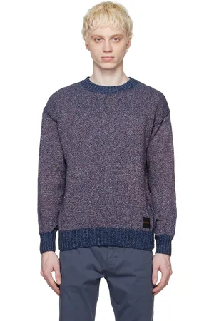 HUGO BOSS Navy Relaxed-Fit Sweater