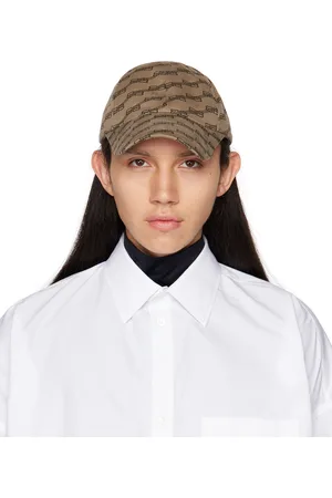 Balenciaga Men Caps - Brown BB Monogram Cap