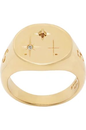 Stolen Girlfriends Club Men Rings - SSENSE Exclusive Gold North Star Ring