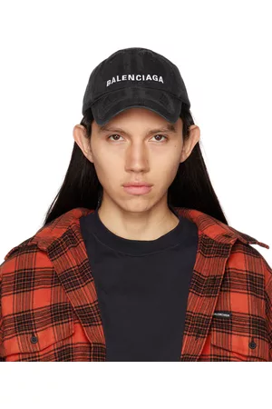 Balenciaga Men Caps - Black Laser Destroyed Cap