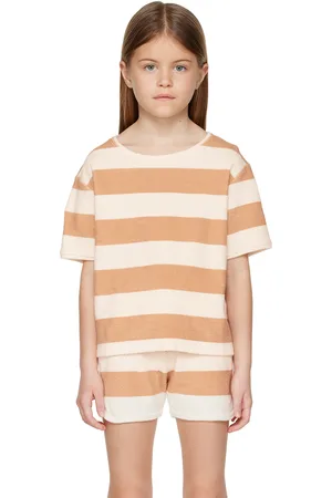 Daily Brat T-shirts - Kids Brown & White Striped T-Shirt