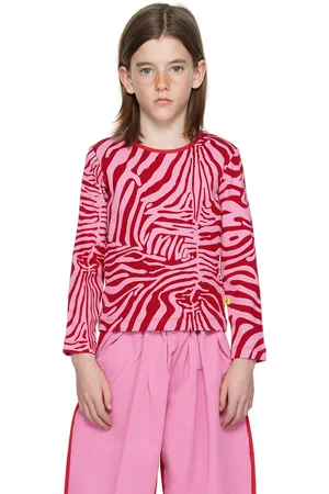 M’A Kids Long Sleeve - Kids Pink & Red Printed Long Sleeve T-Shirt
