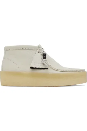 Clarks Women Boots - White Wallabee Cup Boots