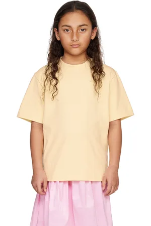 CRLNBSMNS T-shirts - Kids Yellow Embroidered T-Shirt