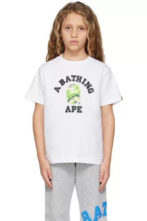 BAPE T-shirts - Kids White Woodland Camo T-Shirt