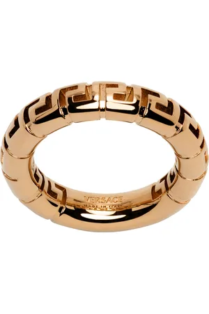 VERSACE Women Rings - Gold Greek Key Ring