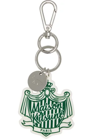 Maison Kitsuné Men Keychains - White Crest Keychain