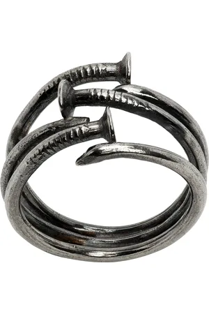 GUIDI Men Rings - Silver Nail Ring