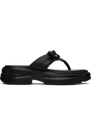 Solid Men Sandals - Black Platform Sandals