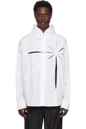 Kusikohc Men Shirts - White Origami Shirt