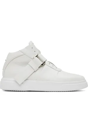 Solid Men Sneakers - White Leather Sneakers