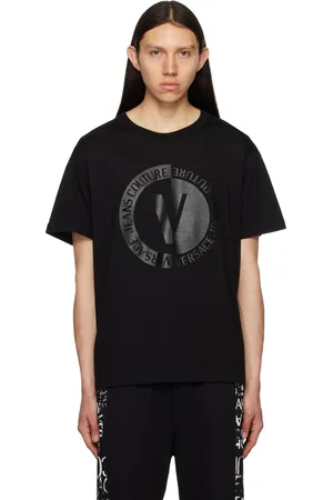 VERSACE Men T-shirts - Black V-Emblem T-Shirt