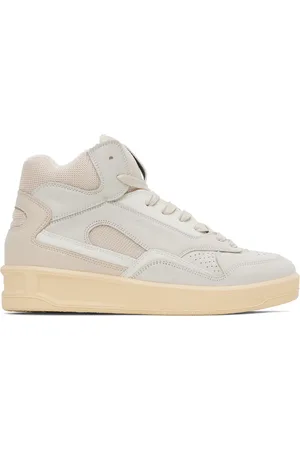 Jil Sander Men Sneakers - Beige High-Top Sneakers