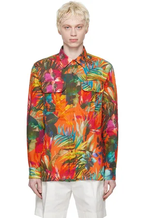 Ralph Lauren Men Shirts - Orange Floral Shirt