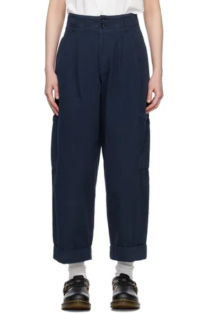 YMC Women Pants - Navy Grease Trousers