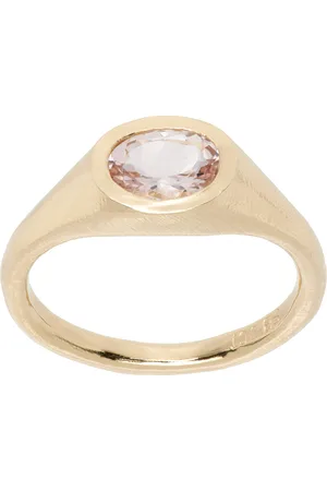 Seb Brown Men Rings - Gold Morganite Signet Ring