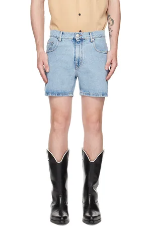Ernest W. Baker Blue Faded Denim Shorts