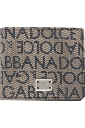 Dolce & Gabbana Men Wallets - Brown & Black Jacquard Bifold Wallet