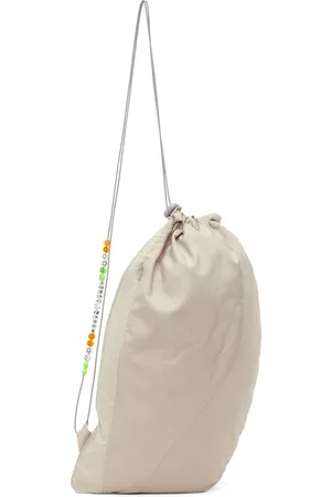 robyn lynch Men Wallets - Beige Smiley Charm Drawstring Pouch