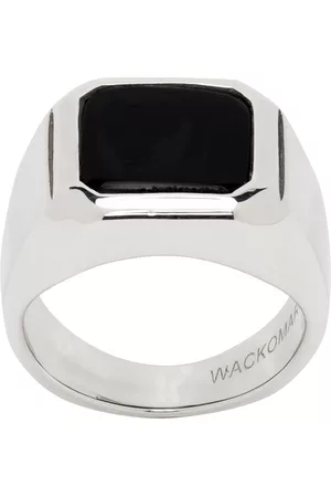 Wacko Maria Men Rings - Silver Signet Ring