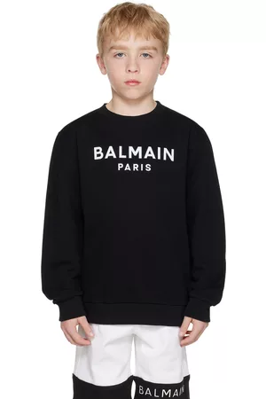 Balmain Sweatshirts - Kids Black Bonded Sweatshirt