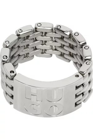 HUGO BOSS Men Rings - Silver E-Watch Ring