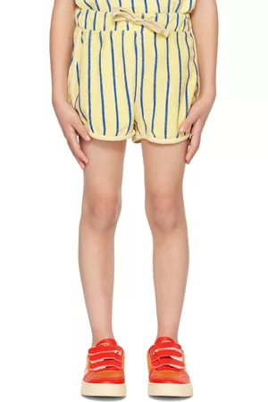 Bonmot Shorts - Kids Yellow Striped Shorts