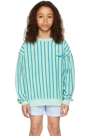 Bonmot Sweatshirts - Kids Blue Striped Sweatshirt